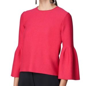 Carolina Herrera Bell-Sleeve knit top
